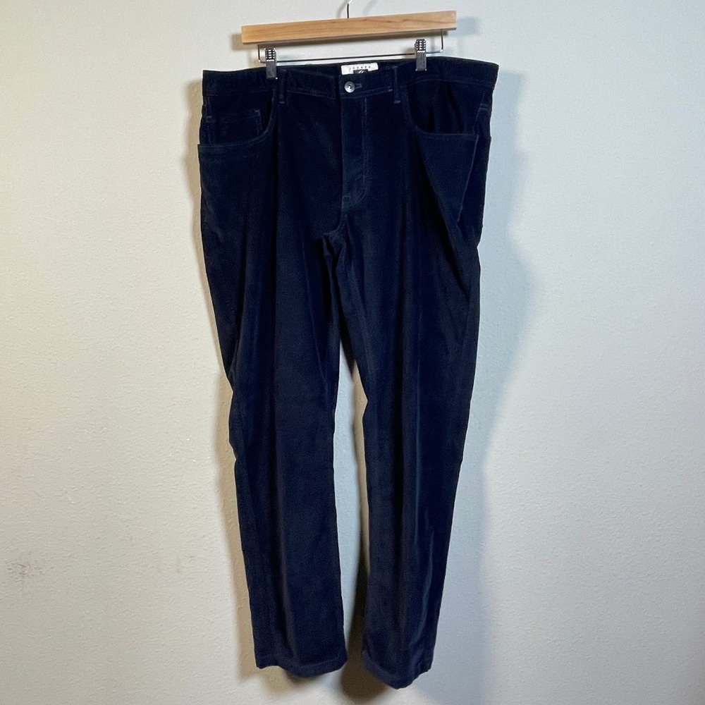 Joseph Abboud Corduroy Pants Mens 40x32 Midnight Blue Straight Leg Casual